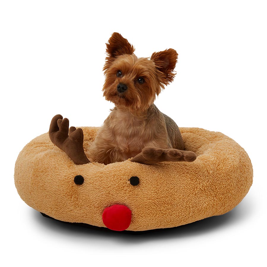 Super Soft Rudolf’s Rest Christmas Pet Bed – Festive Plush for Cats & Small Dogs